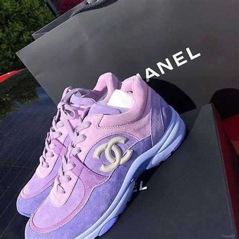 pink and purple chanel sneakers|chanel sneakers pink inside.